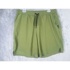 UNRL Apex Shorts Mens XL Olive Green Athletic Gym Training 7 Inch Inseam